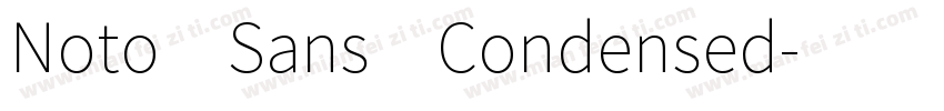 Noto Sans Condensed字体转换
